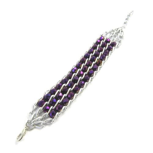 Les Trésors De Lily [M2568] - Bracelet Créateur 'scarlett' Violet