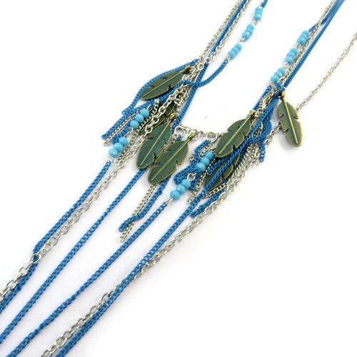 Promo -69%, Les Trésors De Lily [N3741] - Collier Sautoir &#34navajos&#34 Bleu Vert