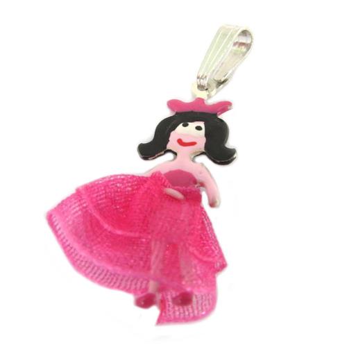 Suzette Et Benjamin [P3263] - Pendentif Argent &#34princesse&#34 Rose