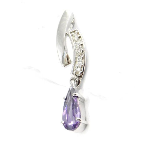 Pendentif Argent "Celestina" Améthyste Blanc