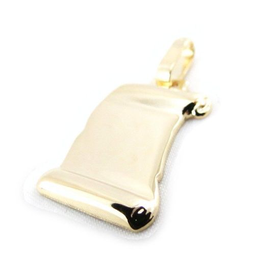 Pendentif Plaqué Or "Parchemin