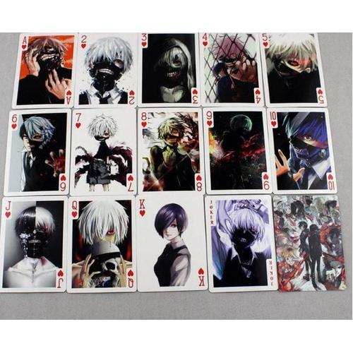 Jeu de Carte 54 Cartes Tokyo Ghoul Manga Poker Cadeau Collection Japon Anime