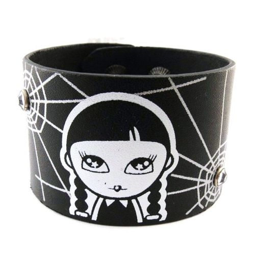 Bracelet Cuir "Bad Alice" Noir