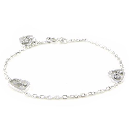 Bracelet Argent "Love" Blanc