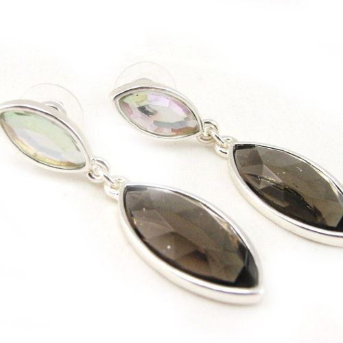 Boucles Créateur "Dv - Amandine" Blanc Gris