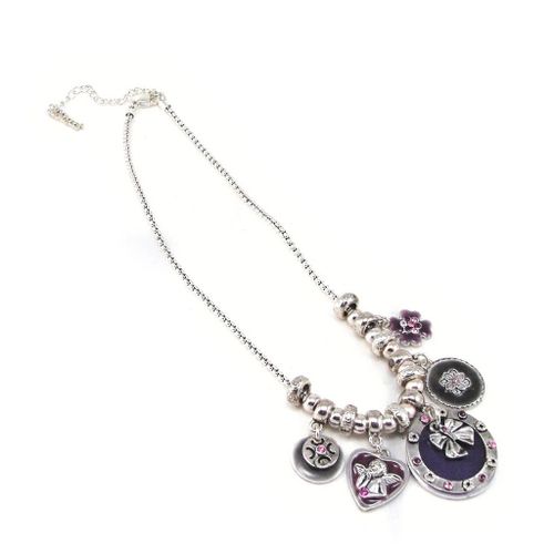 Collier Créateur "Esmeralda" Violet