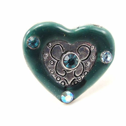 Bague Créateur "Mélusine" Bleu Canard