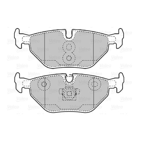 Plaquette De Freins Arrières Valeo, Bmw 3 (E36) 316 I 100-102 Cv Avant 09/99