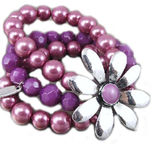Noa [G0285] - Bracelet Créateur 'seychelles' Violet