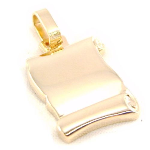 Pendentif Plaqué Or "Parchemin