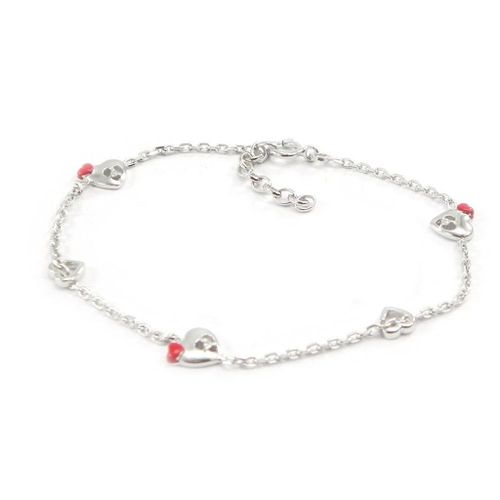 Bracelet Argent "Love" Rouge