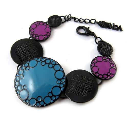 Bracelet Créateur "Princesse Pop" Bleu Violet