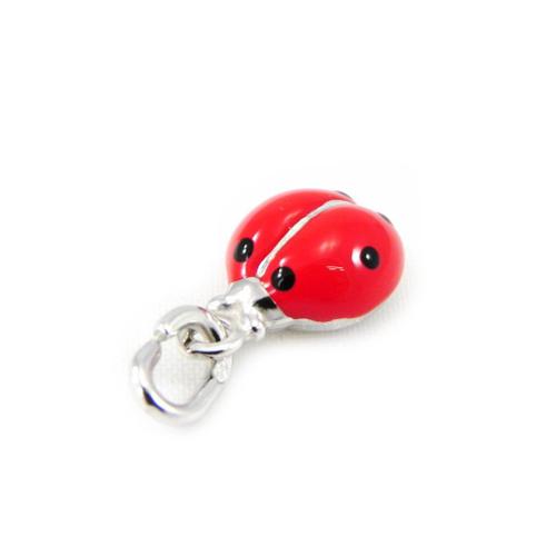 Pendentif Argent "Coccinelle" Rouge