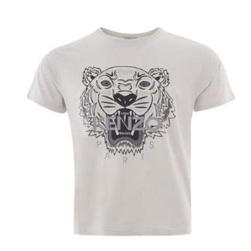 Kenzo T-Shirt Homme Tigre Blanc Mat