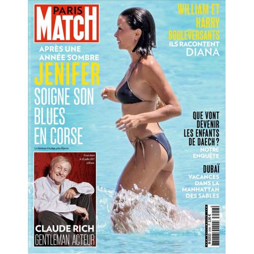 Paris Match N° 3558 - Jenifer En Corse / La Mort De Claude Rich (27 Juillet 2017)