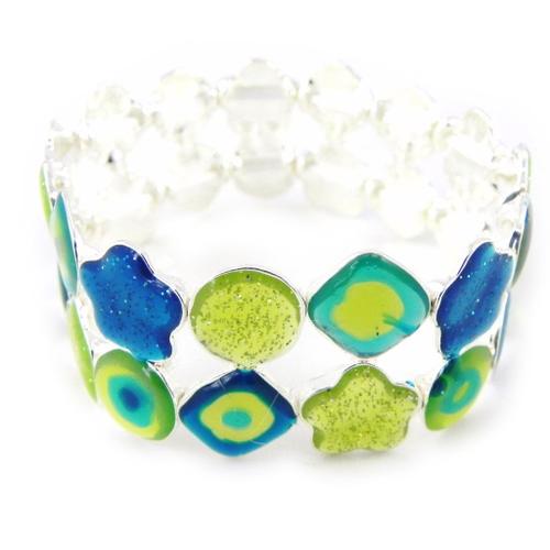 Bracelet Créateur "Les Acidulés" Bleu Vert