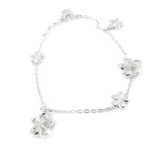 Bracelet Argent "Marguerites" Blanc