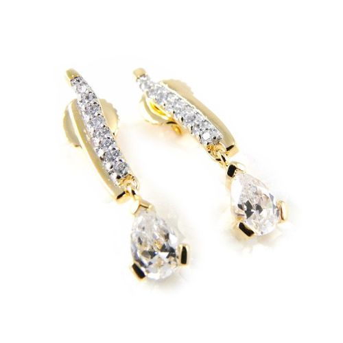 Boucles Plaqué Or "Scarlett" 2 Tons Blanc