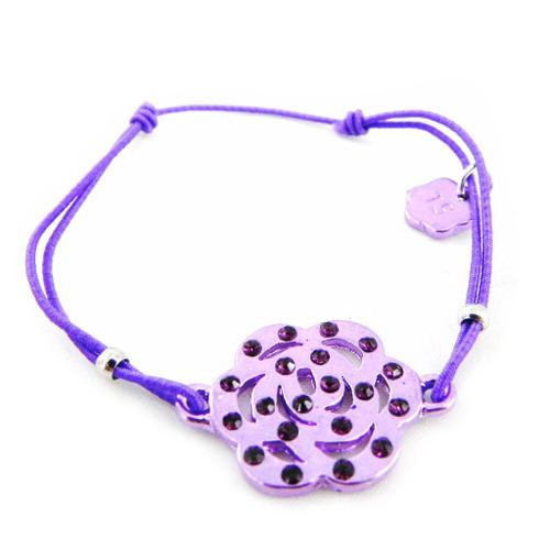 Bracelet Créateur "Camélia" Violet
