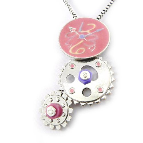 Collier Créateur "Les Temps Modernes" Rose