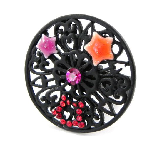 Bague Créateur "Carmen" Rouge Rose