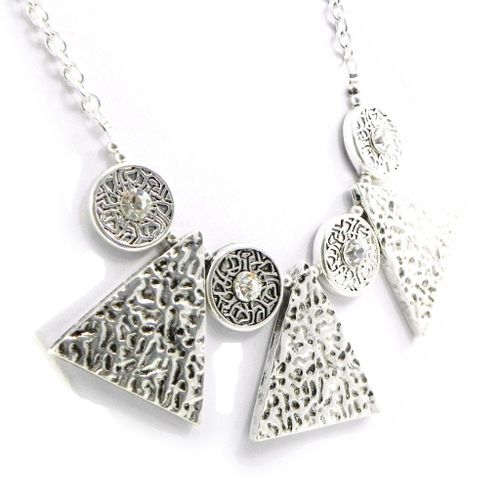 Collier Créateur "Queen" Argenté
