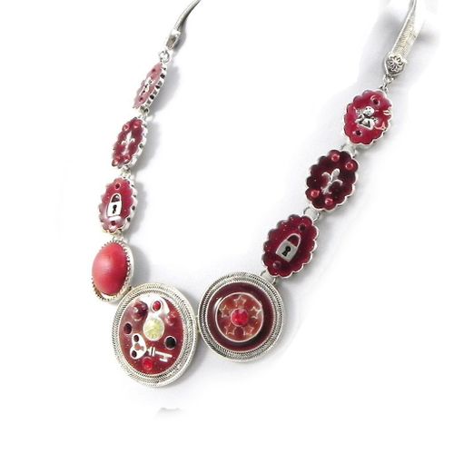 Collier Créateur "Babouchka" Rouge