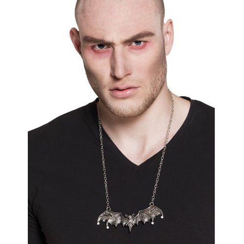 Collier Chauve-Souris Argent Adulte Halloween Taille Unique