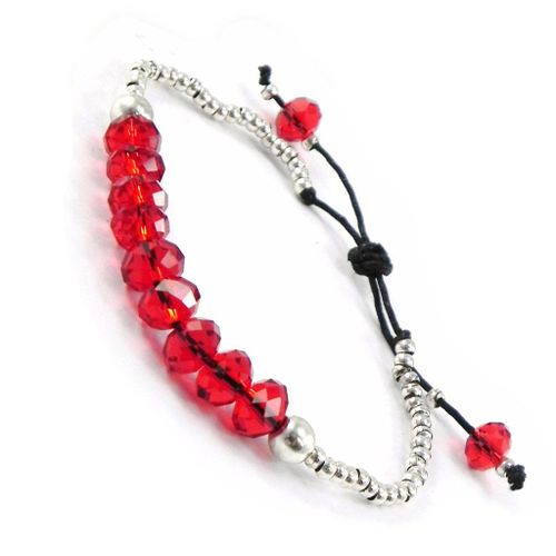Bracelet Créateur "Minéralia" Rouge