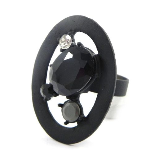 Bague Créateur "Mélusine" Noir