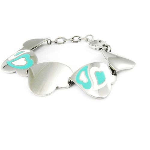 Bracelet Acier "Calypso" Love Turquoise