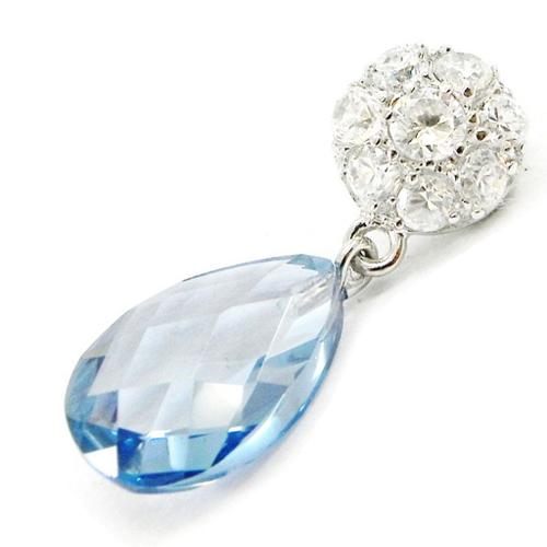 Pendentif Argent "Celestina" Aquamarine