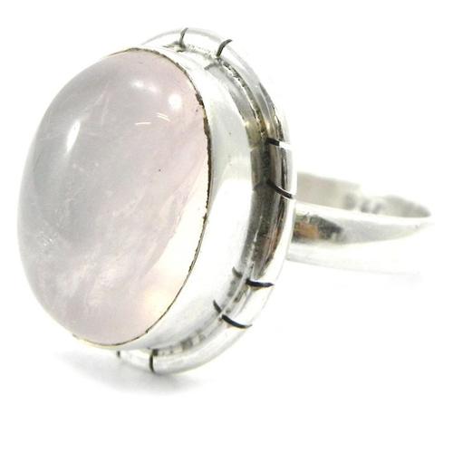 Bague Argent "Charmes" Quartz Rose