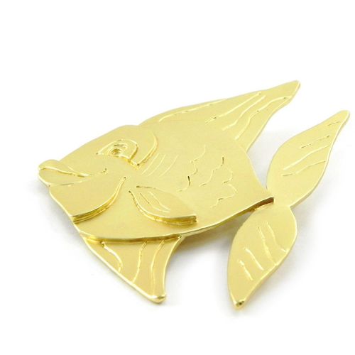 Promo -37%, Dolce Vita [I5443] - Broche Créateur "poisson" Doré