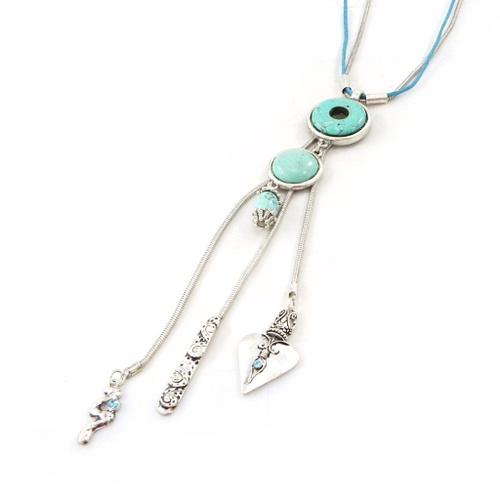 Collier Créateur "Kilimanjaro" Turquoise