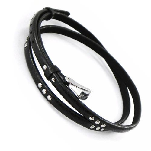 Bracelet Mixte "Peaceful" Noir / Acier