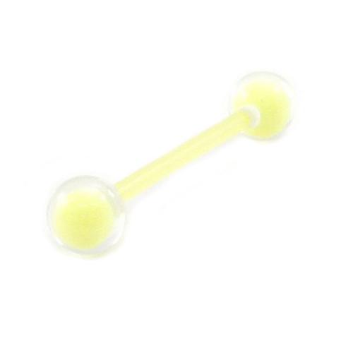 Piercing Langue Flexible "Coloriage" Jaune