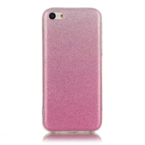 Coque Case Iphone 5c Rose Pink Diamond Silicone Souple (D5)