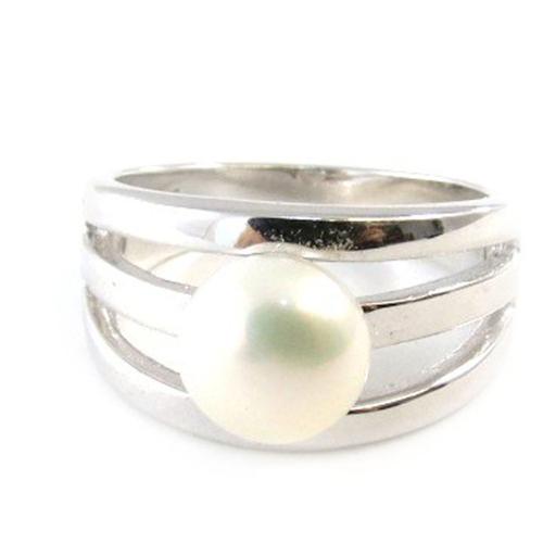 Bague Argent "Perla" Blanc