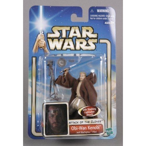 Star Wars Aotc Obi-Wan Kenobi Jedi Starfighter Pilot Action Figure
