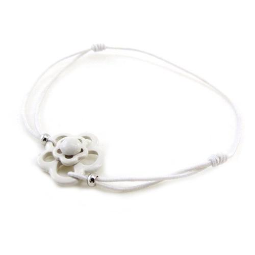 Bracelet Créateur "Marguerite" Blanc