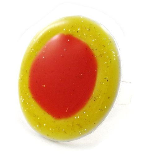 Bague Créateur "Bora Bora" Orange Jaune