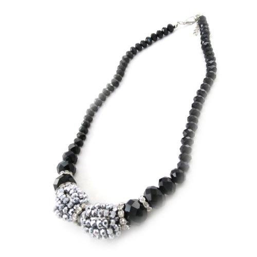 Collier Créateur "Sissi" Gris Noir