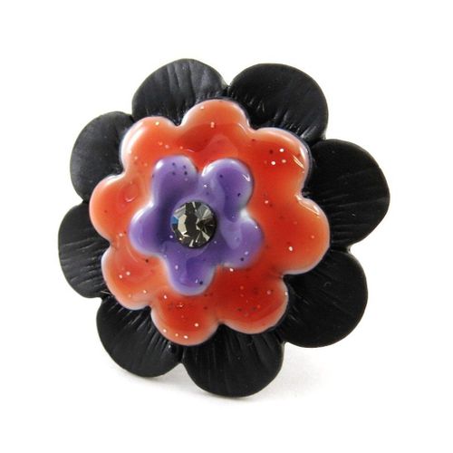 Bague Créateur "Steppes" Rouge Violet