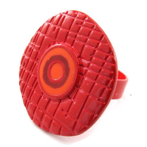 Bague Créateur "Amandine" Rouge