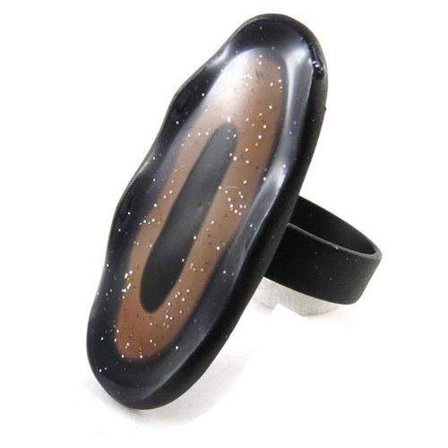 Bague Créateur "Les Acidulés" Bleu Marron