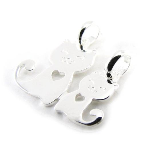 Pendentif Argent "Chats" Sécable