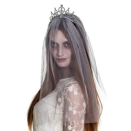 Diadème Avec Voile Mariée Zombie Femme Halloween Taille Unique