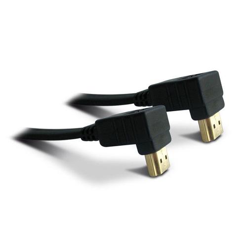 Cordon HDMI plat 1.5 m à fiches coudées