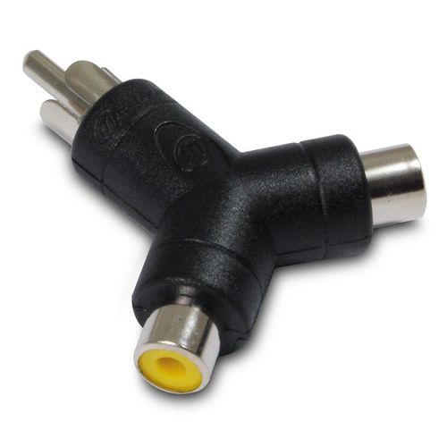 Adaptateur 2 RCA fem. / 1 RCA mâle
